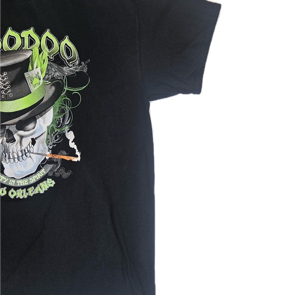 Voodoo New Orleans Shirt Mens XL Black Skull Top Hat Party Spirit Graphic Tee - Picture 5 of 5